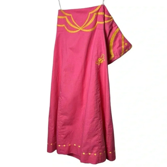 Lilly Pulitzer strapless dress women .size 0 zero , pink,cotton,embroidered. - Picture 6 of 15